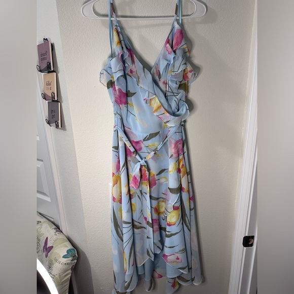 WHBM Sleeveless Ruffle Faux Wrap Dress size 10 NWOT - Picture 1 of 7